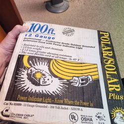 NEW 100FT 12 GAUGE POLAR/SOLAR  EXTENSION CORD 