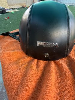 Harley Davidson, leather half helmet