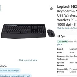 ing else
Logitech MK345 Keyboard & Mouse - USB Wireless Brand New