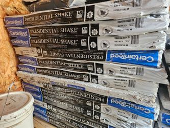 CertainTeed Presidential Shake Roofing Shingles – 19 Bundles + Starters – Charcoal Black