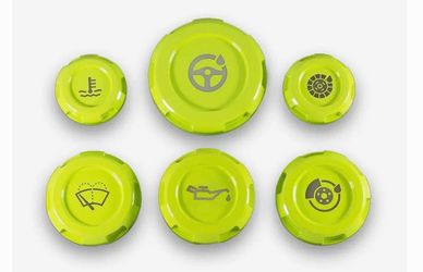 Billetworkz Engraved Engine Bay Caps - Zero Series - 2008-14 WRX/STI - Neon Yellow