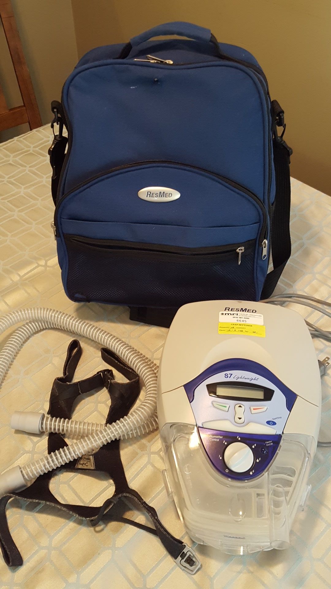 ResMed S7 LIGHTWEIGHT Sleep and Respiratory Systems CPAP MACHINE Humidifier Control
