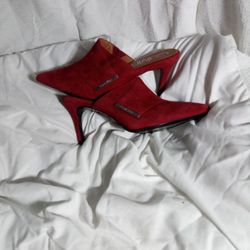 Red Calvin Klein Mules