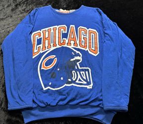 Men Large Vintage Chicago Bears Nutmeg Crewneck Sweater