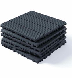 Dark Gray Interlocking Deck Tiles – Set of 6