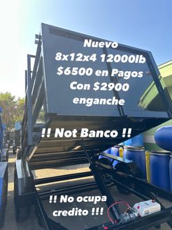 Dump trailer 8x12x4 12000lb $6500 en pagos