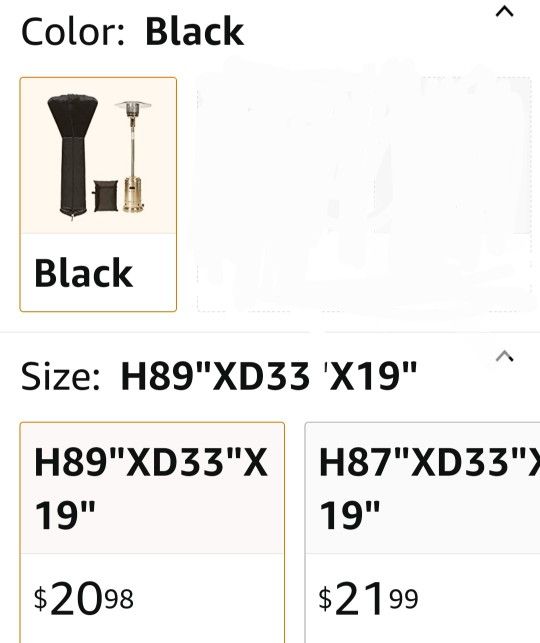 Patio Heater Black Cover