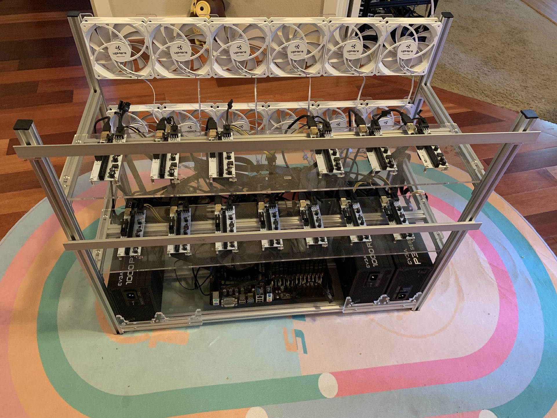 Custom built - 13 GPU Mining Rig