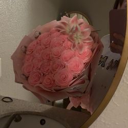 25 cnt pink glitter eternal bouquet