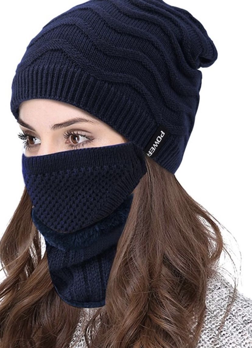 3 PCS Winter Beanie Hats Scarf Set