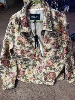 Bellevue Floral Tapestry Work Jacket Size XL
