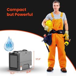 Abestorm LGR85 180 Pints Commercial Dehumidifier with Pump, Industrial Dehumidifiers for Basement Crawl Space Warehouse, Auto Defrosting, Memory Start
