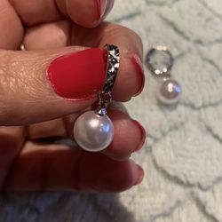 Pearl Sterling Silver Earrings