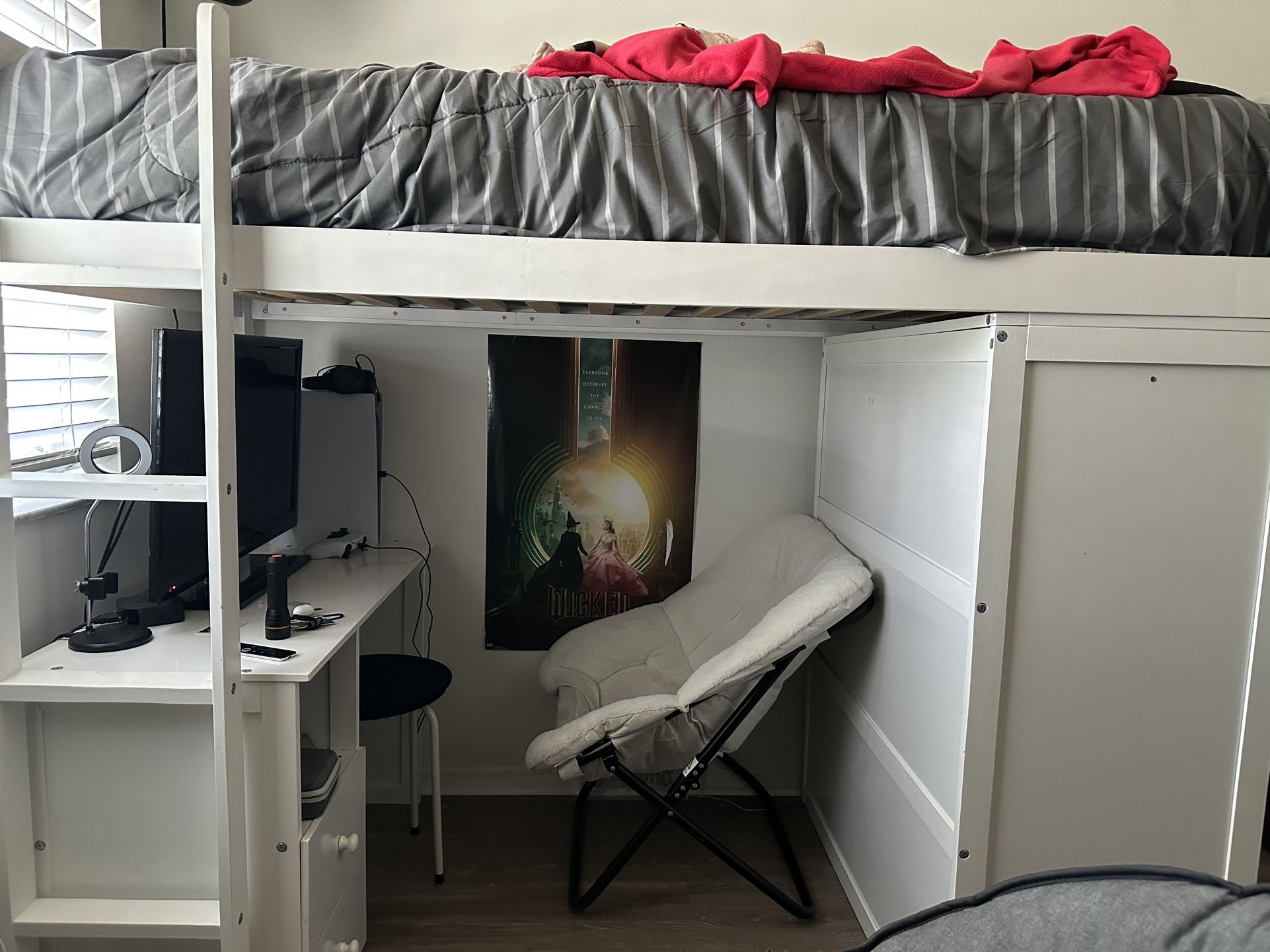 Twin Bed Desk Wardrobe Lofts