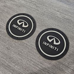 Brand New 2PCS INFINITI Rubber Car Cup Holder Pad Water Cup Slot Non-Slip Mat Universal