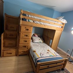 Bunk Bed Along With Stair Case, Study desk & Lots Of Storage 