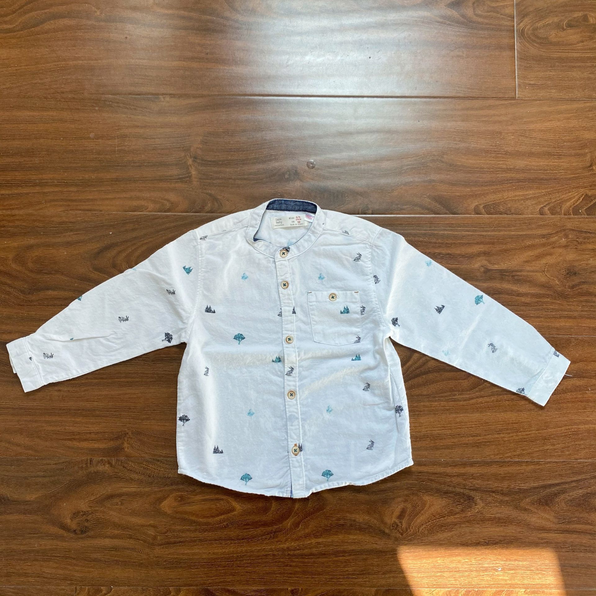 NEW!!! ZARA Kids Toddler Boy Collar Shirt w/ Pocket, Sizes 2-3Y