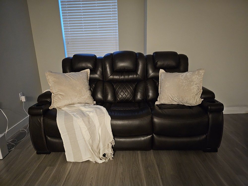 Electric Recliner Sofa and Love Seat Set