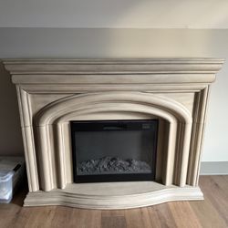 Beige fireplace