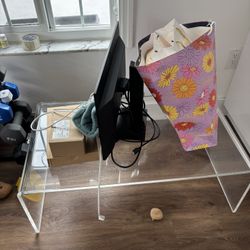 Crate And Barrel Acrylic Coffee table (medium Size)