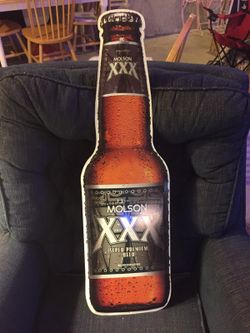 Molson XXX tin beer sign - 30" tall!