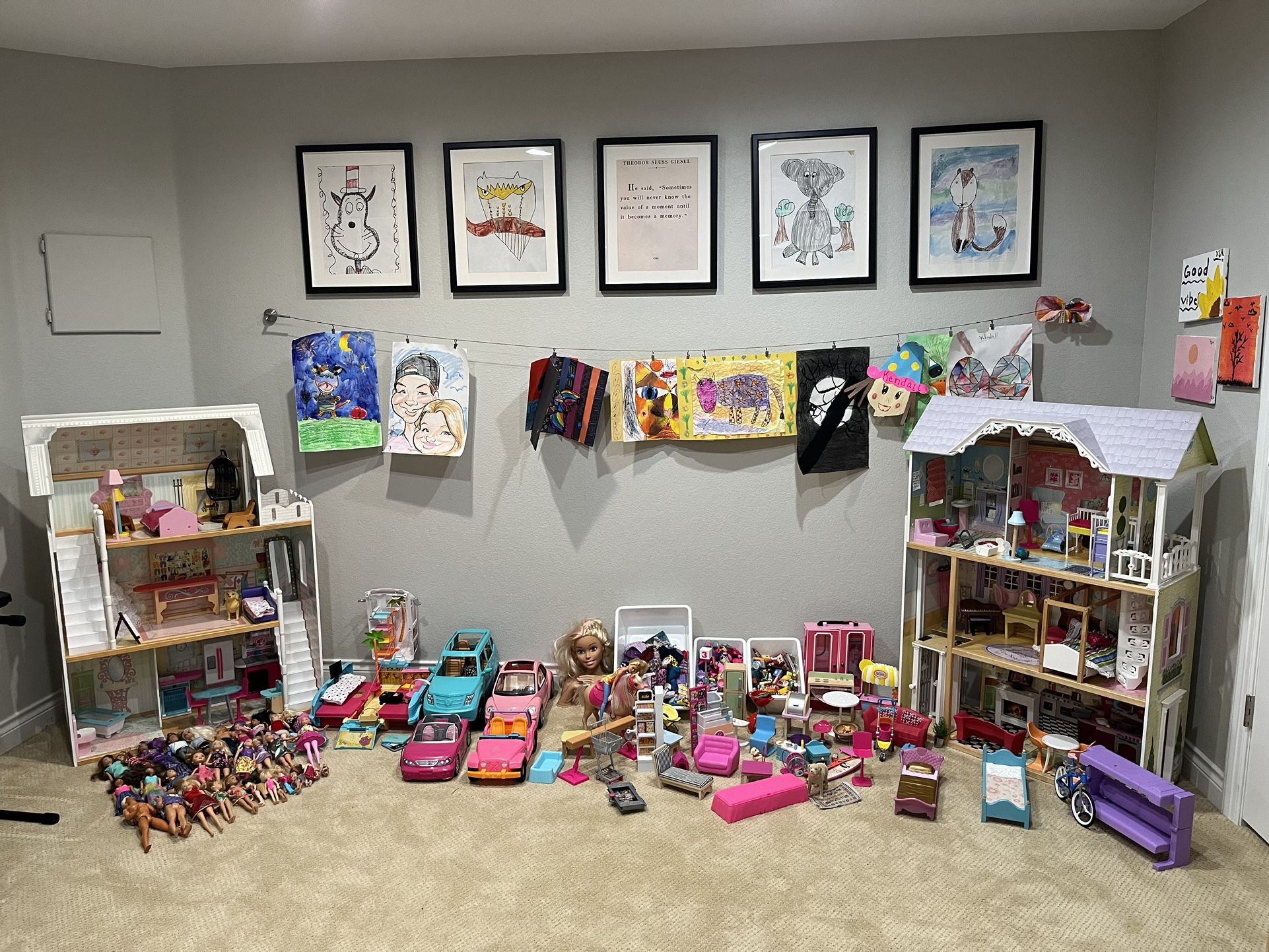 Barbies, Houses, And Accessories 