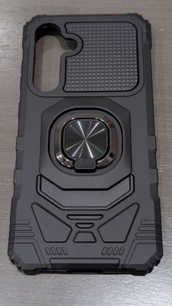 for Samsung Galaxy S25 FE Fan Edition black ring stand case