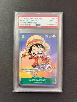 2023 ONE PIECE PROMOS ANIMIE EXPO 2023 EXCLUSIVE #037 MONKEY D. LUFFY PSA 10