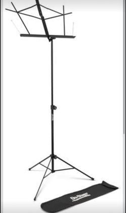 OnStage SM7122BB Compact Folding Sheet Music Stand with Bag, Black