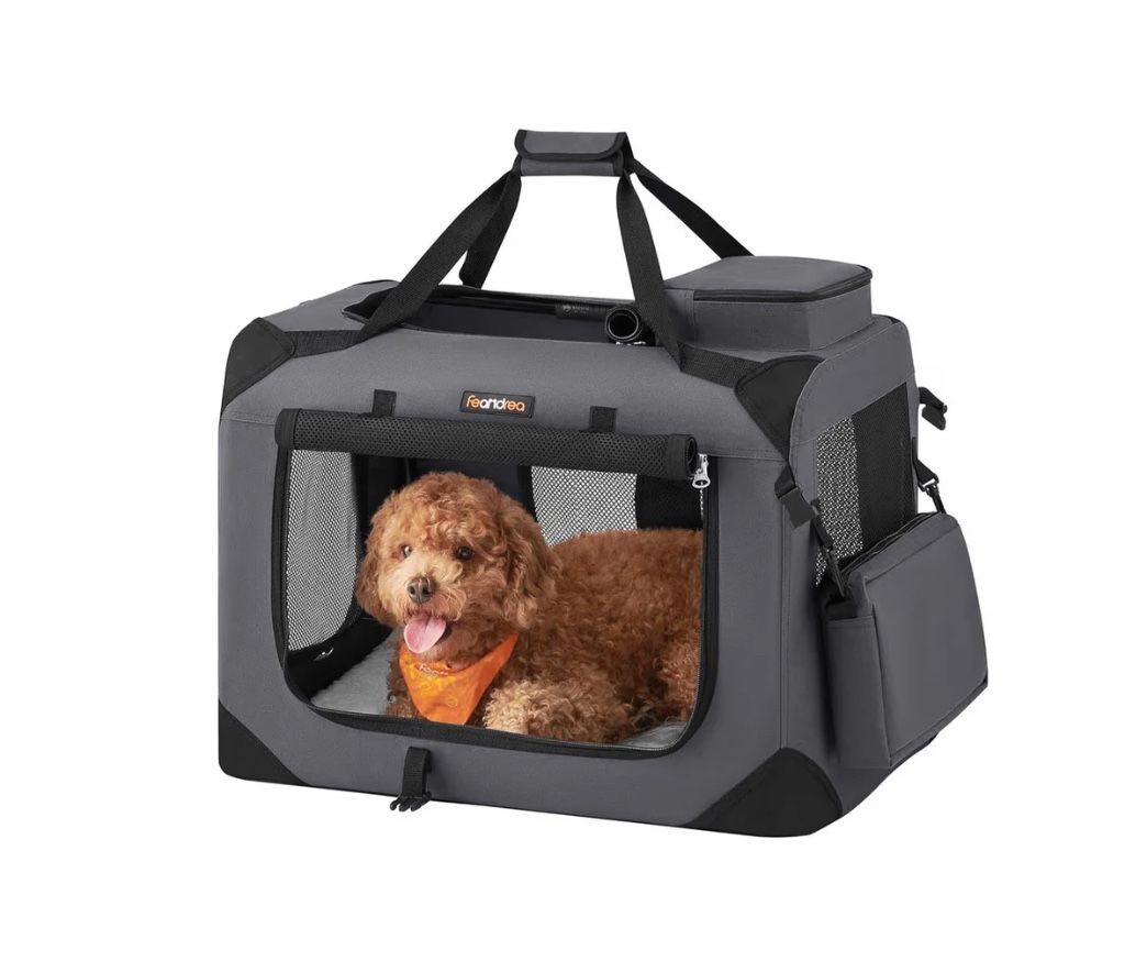 Feandrea 28" Collapsible Soft Dog Crate Portable Travel 28.0"L x 20.5"W x 20.5"H - Gray