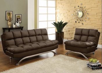 Futon sofa and chair