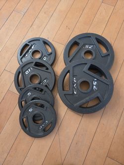 CAP Olympic Cast Iron Weight Plates Set