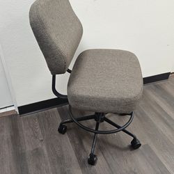 Mocha Adjustable Rolling Office Chair with Foot Ring & Backrest - New - $80