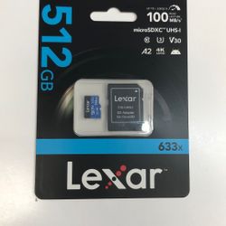 Lexar High Performance Micro SD Card V30 512gb Brand New 