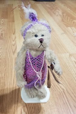 Brass Button Bear Daisy with tag
