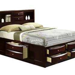 Queen, bed with eight drawers
