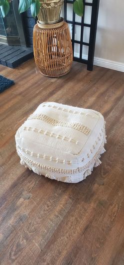 ottoman poof pouf foot rest boho pillow