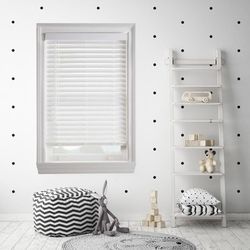 NEW 34.5 X 64 FAUX WOOD BLINDS