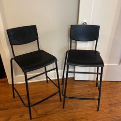 Black Barstools set of 2