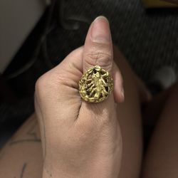 14K Solid Gold Nugget Scorpion Ring