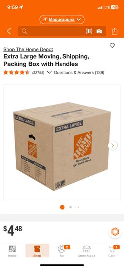 HomeDepot moving Boxes