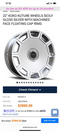 Koko Kuture Sicily 22 inch wheels