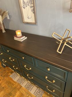 Modern Dark Green Wide Bedroom Dresser Living Room Console Home Furniture  Solid Wood for Sale in New York, NY - OfferUp