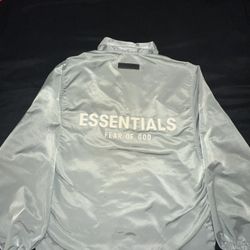 Fear Of God Essentials Coaches Jacket - Sea Foam 