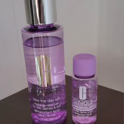 Clinique Take The Day Off Makeup Remover for Lids, Lashes & Lips, a popular makeup remover  6.7 Oz And 1.7 Oz