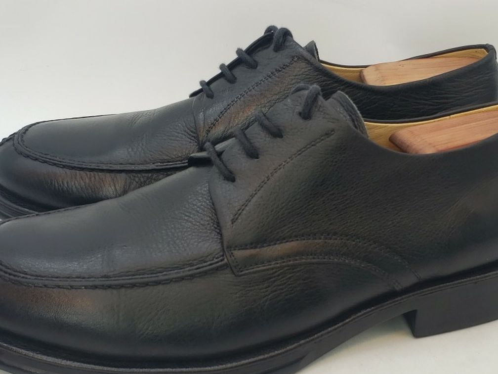 Sandro Moscoloni 3060 Vineyard Dress Shoes Men’s Black Leather Oxfords Size 12 D