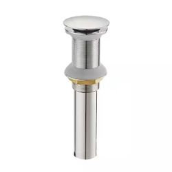 BWE Bathroom Sink Pop-Up Drain Without Overflow in Polished Chrome