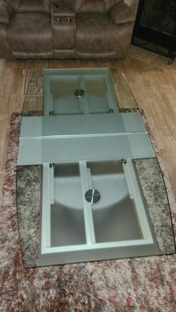 Adjustable Glass Table 