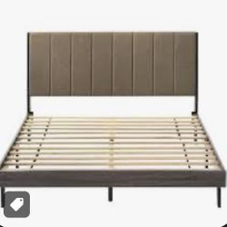 Platform bed new factory sealed. We have mattress and deliver available but not included