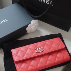 Chanel Long Flap Wallet – Red